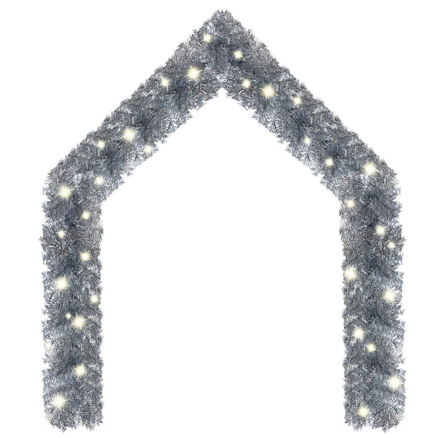 Kerstslinger Met Led-Lampjes Kleurig 10 m Zilver
