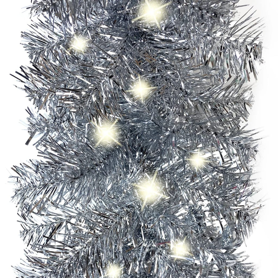 Kerstslinger Met Led-Lampjes Kleurig 10 m Zilver