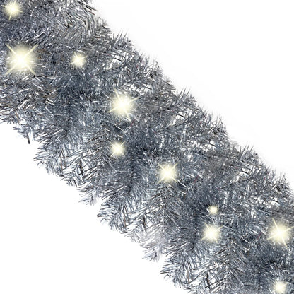 Kerstslinger Met Led-Lampjes Kleurig 10 m Zilver