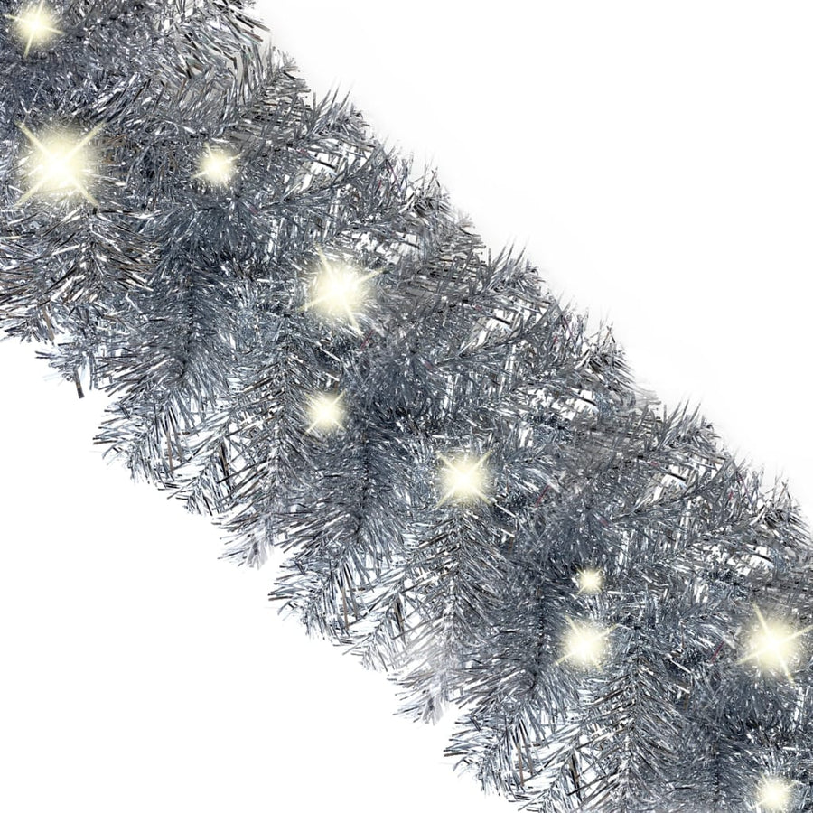 Kerstslinger Met Led-Lampjes Kleurig 10 m Zilver