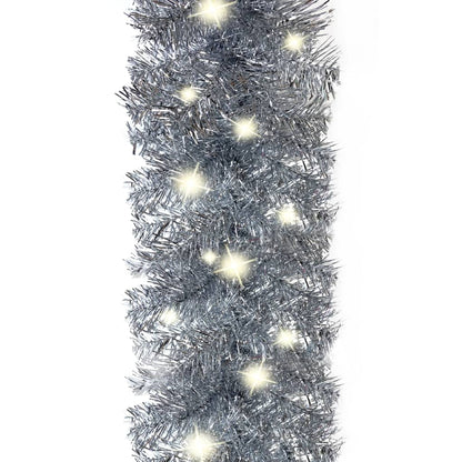 Kerstslinger Met Led-Lampjes Kleurig 10 m Zilver