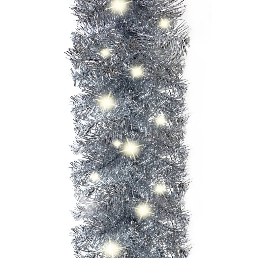 Kerstslinger Met Led-Lampjes Kleurig 10 m Zilver