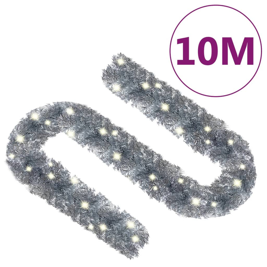 Kerstslinger Met Led-Lampjes Kleurig 10 m Zilver
