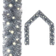 Kerstslinger LED 20 m zilver PVC