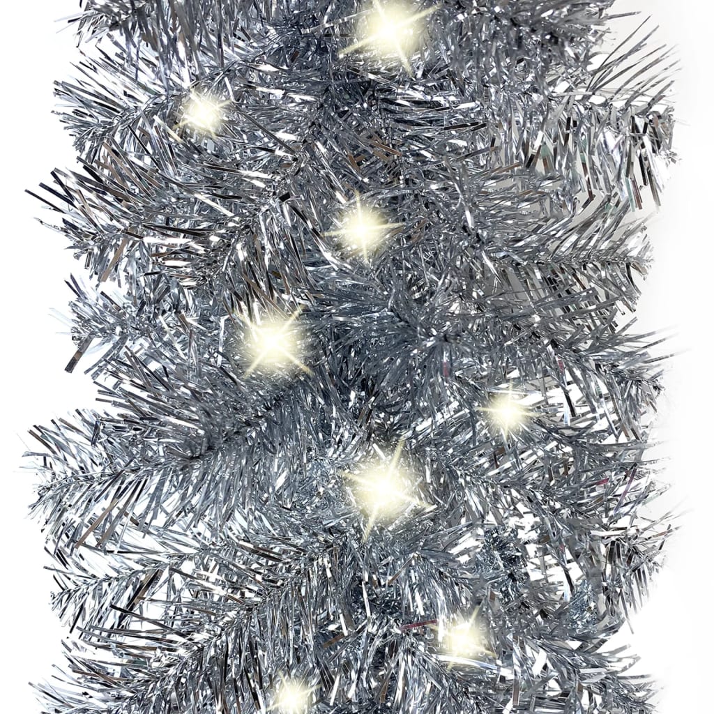Kerstslinger Met Led-Lampjes Kleurig 20 m Zilver