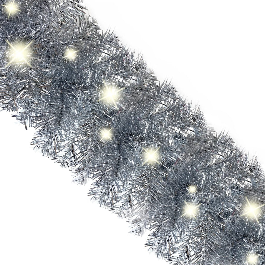 Kerstslinger Met Led-Lampjes Kleurig 20 m Zilver