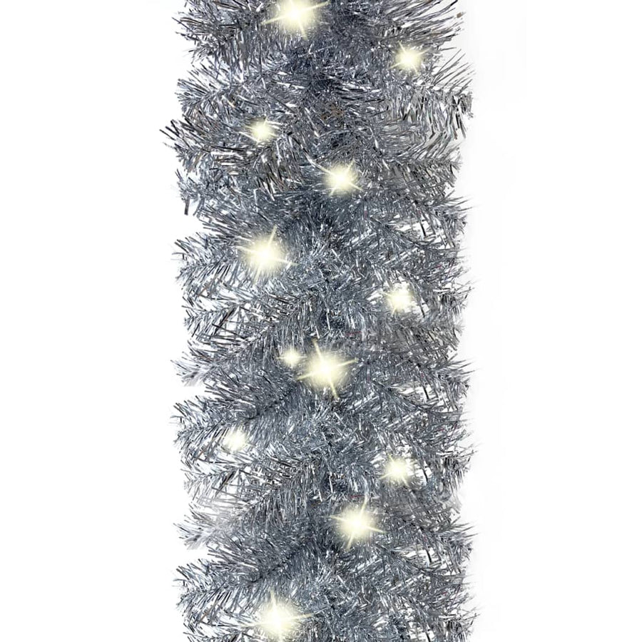 Kerstslinger Met Led-Lampjes Kleurig 20 m Zilver