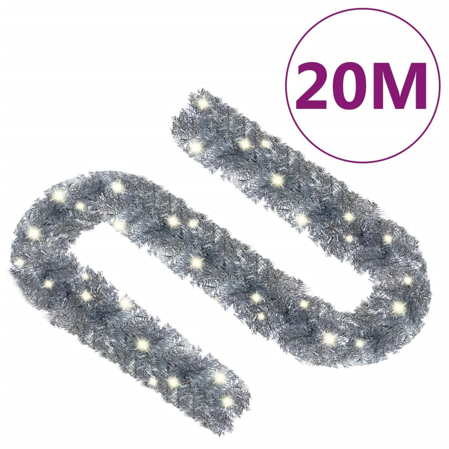Kerstslinger Met Led-Lampjes Kleurig 20 m Zilver