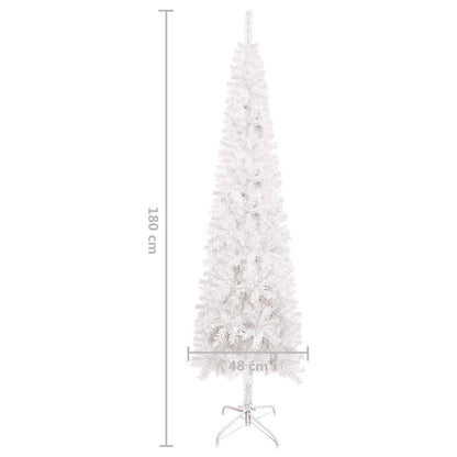 Kerstboom smal 180 cm wit