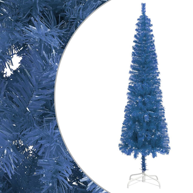 Kerstboom Smal 20 Cm 210 x 55 cm Blauw