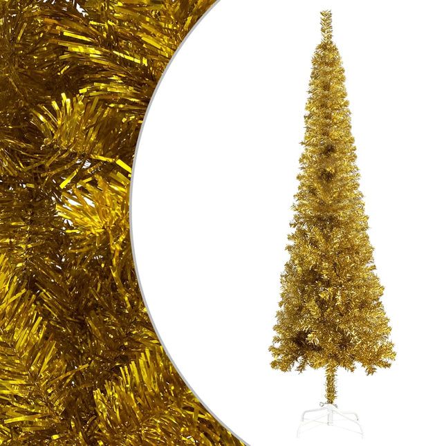 Kerstboom Smal 20 Cm Kleurig 120 x 38 cm Goud