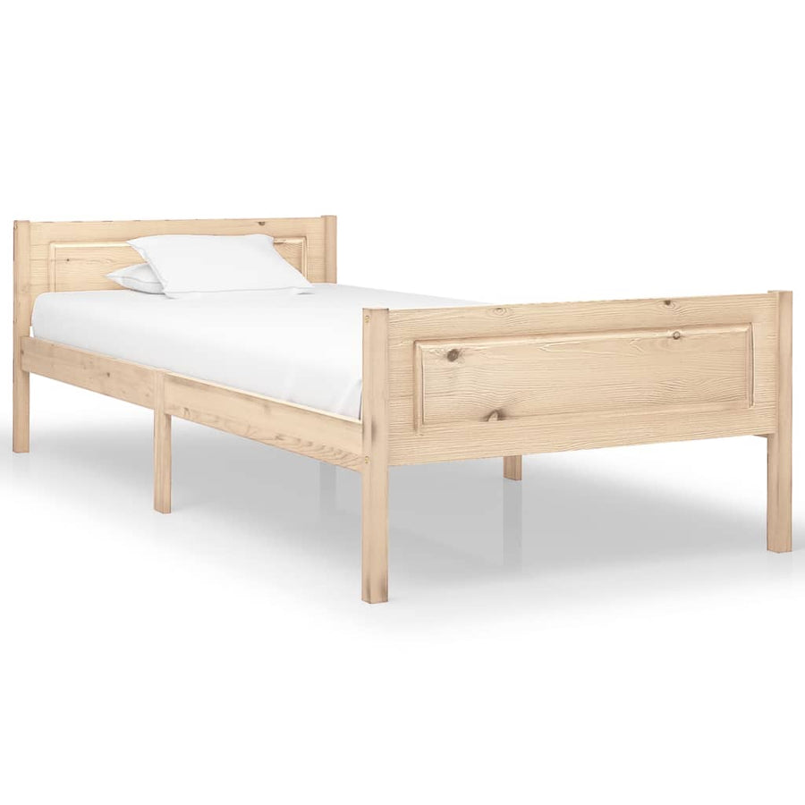 Bedframe Massief Grenenhout 90 x 200 cm Bruin