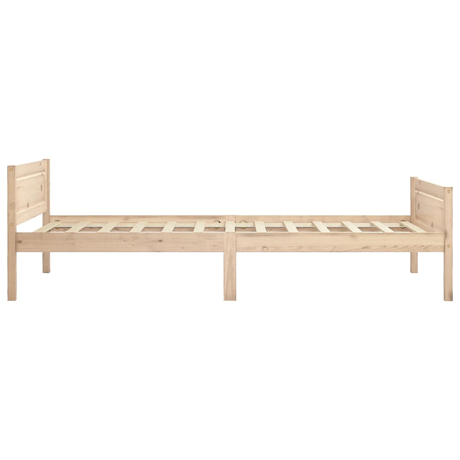 Bedframe Massief Grenenhout 90 x 200 cm Bruin