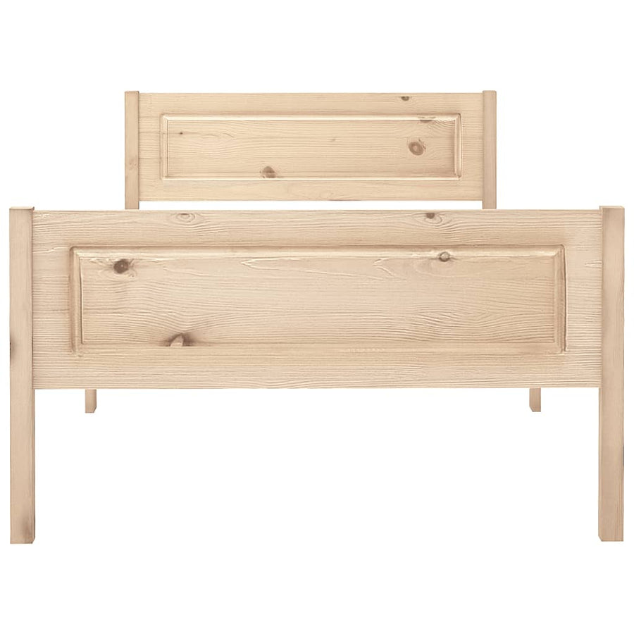 Bedframe Massief Grenenhout 90 x 200 cm Bruin