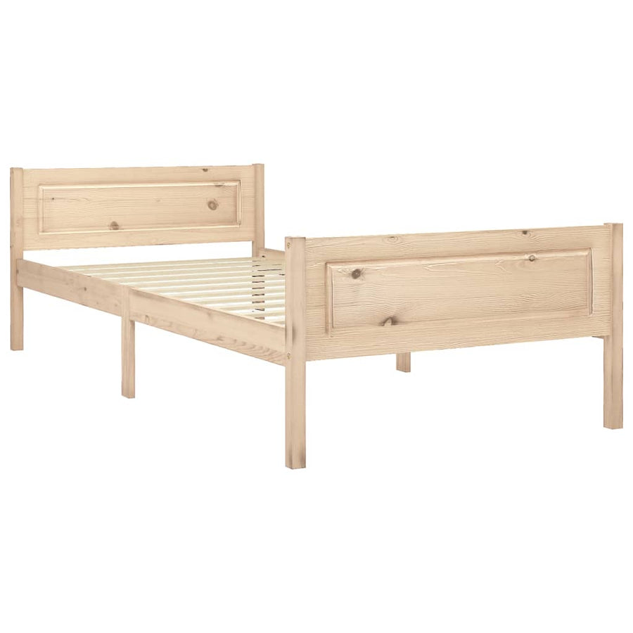 Bedframe Massief Grenenhout 100 x 200 cm Bruin