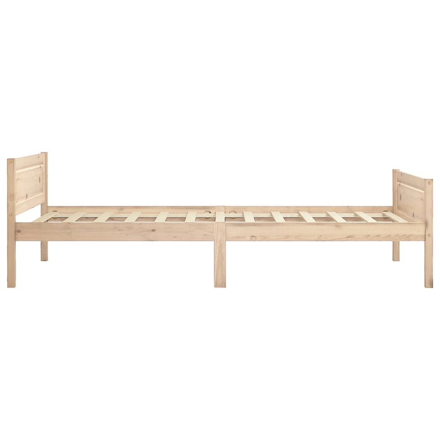 Bedframe Massief Grenenhout 100 x 200 cm Bruin