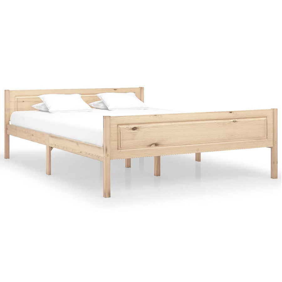 Bedframe Massief Grenenhout 120 x 200 cm Bruin