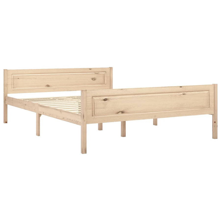 Bedframe Massief Grenenhout 120 x 200 cm Bruin
