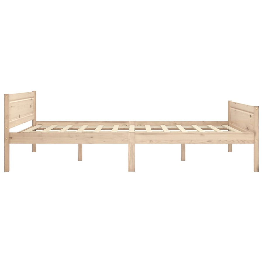 Bedframe Massief Grenenhout 120 x 200 cm Bruin