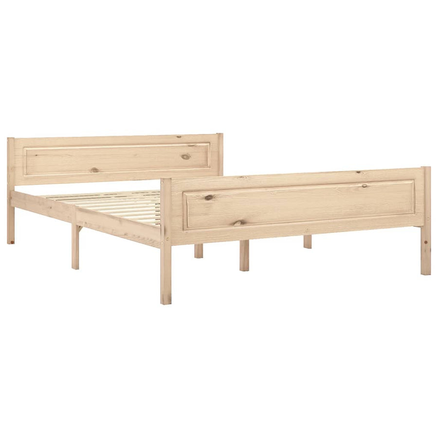 Bedframe Massief Grenenhout 140 x 200 cm Bruin