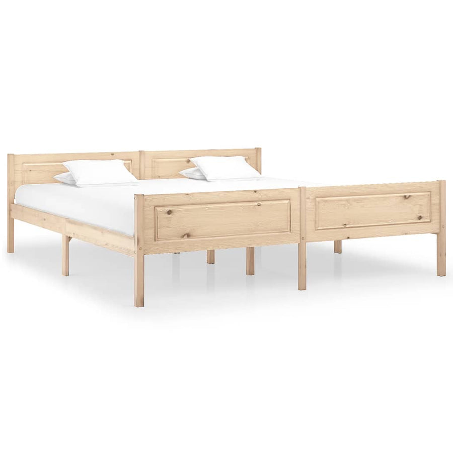Bedframe Massief Grenenhout 180 x 200 cm Bruin
