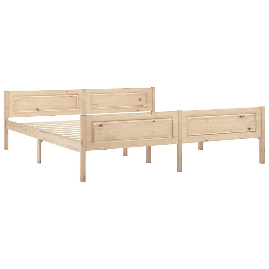 Bedframe Massief Grenenhout 180 x 200 cm Bruin