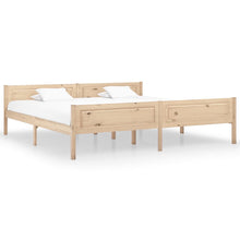 Bedframe Massief Grenenhout 200 x 200 cm Bruin