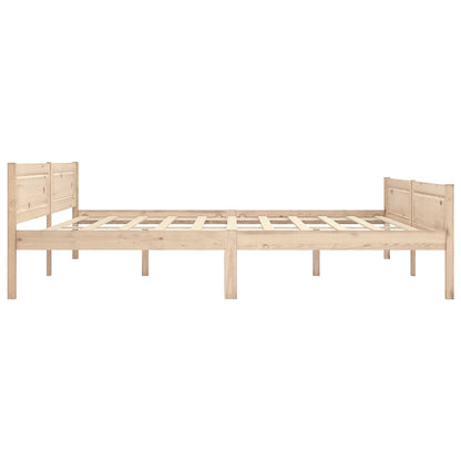 Bedframe Massief Grenenhout 200 x 200 cm Bruin
