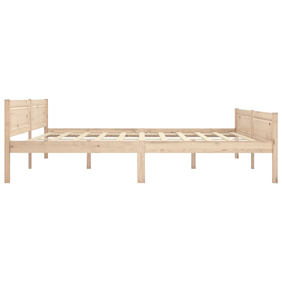 Bedframe Massief Grenenhout 200 x 200 cm Bruin