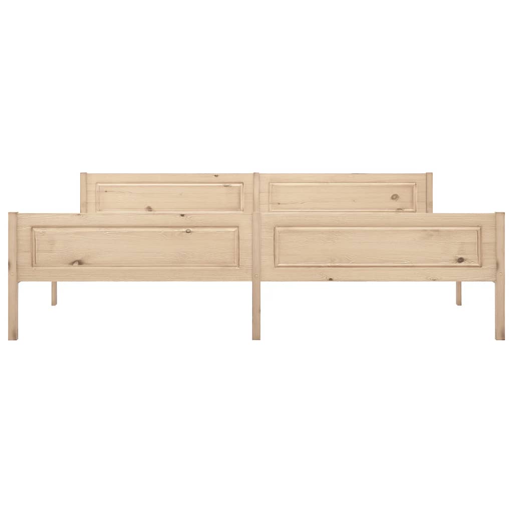 Bedframe Massief Grenenhout 200 x 200 cm Bruin