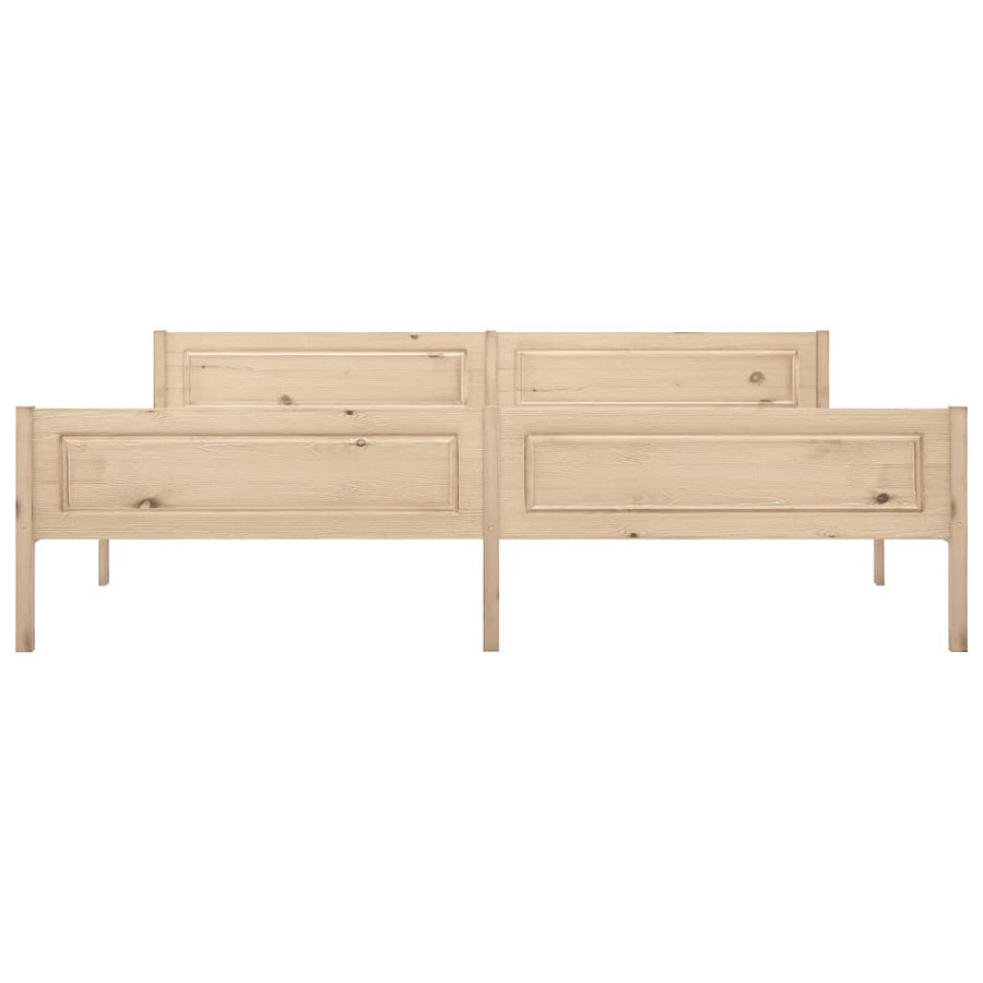 Bedframe Massief Grenenhout 200 x 200 cm Bruin