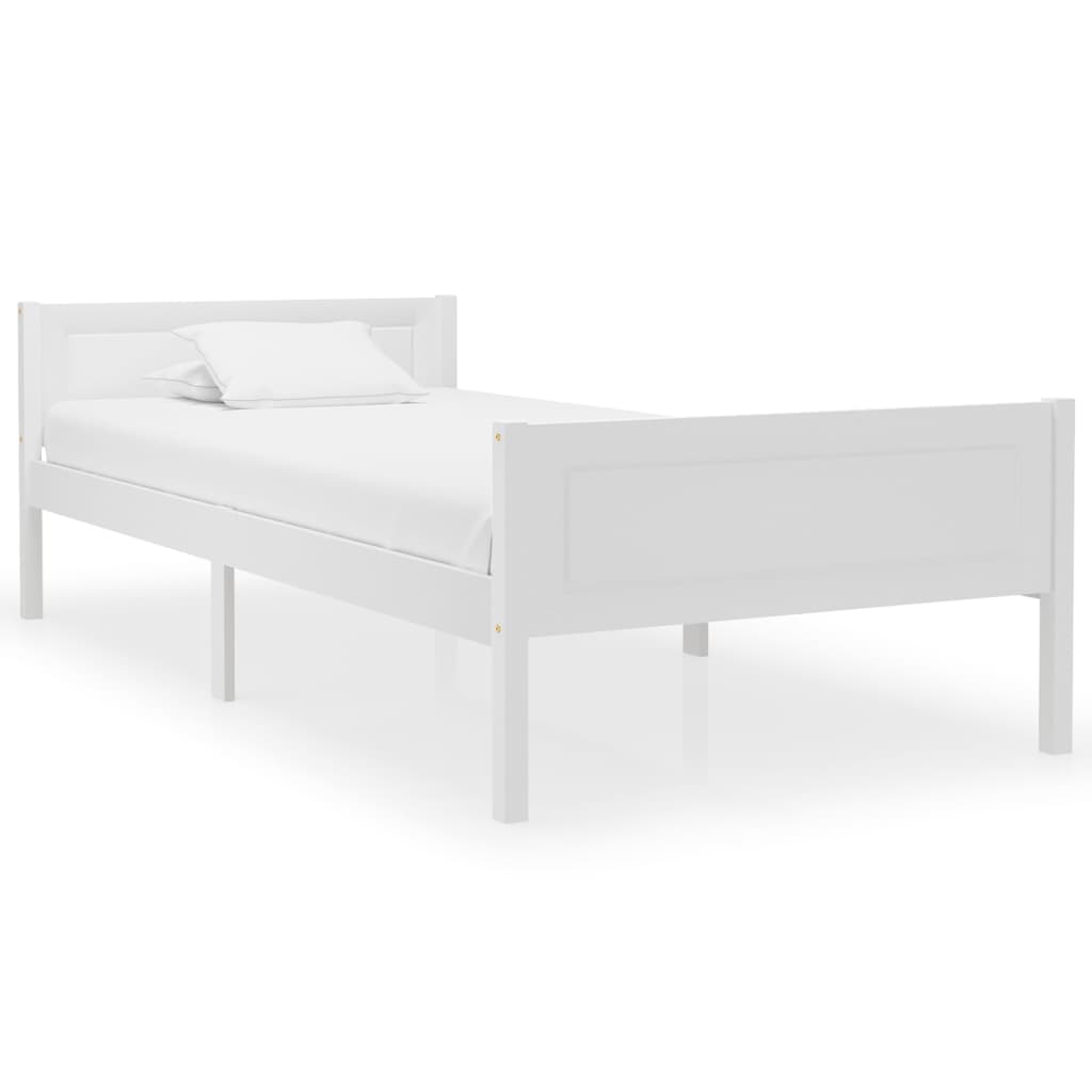Bedframe Massief Grenenhout 90 x 200 cm Wit