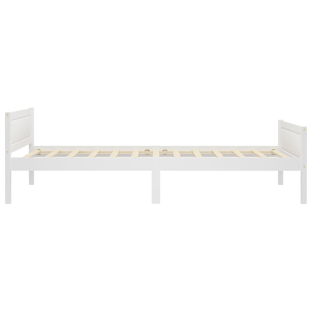 Bedframe Massief Grenenhout 90 x 200 cm Wit