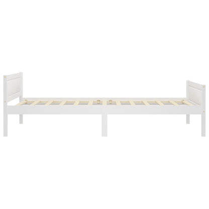 Bedframe Massief Grenenhout 90 x 200 cm Wit