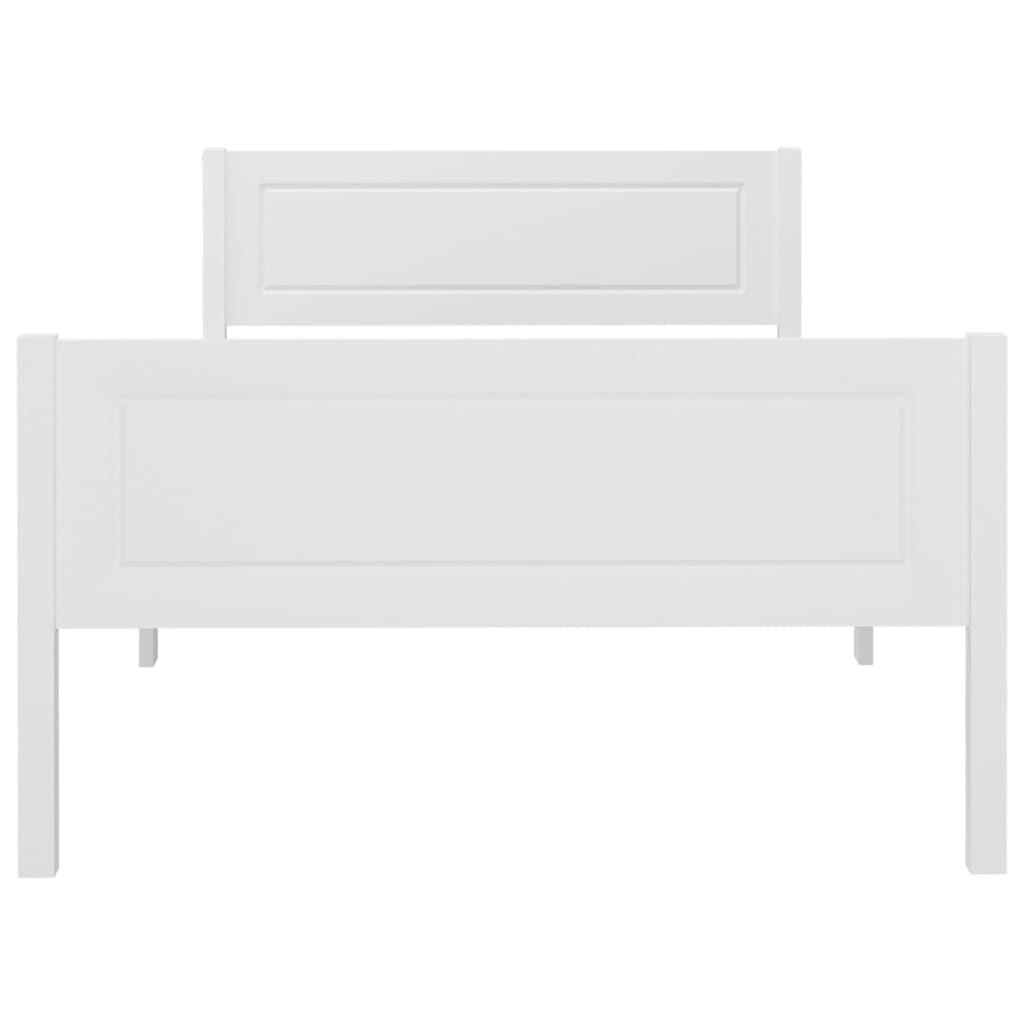 Bedframe Massief Grenenhout 90 x 200 cm Wit