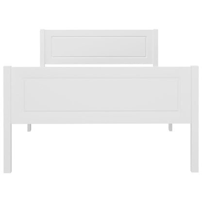 Bedframe Massief Grenenhout 90 x 200 cm Wit