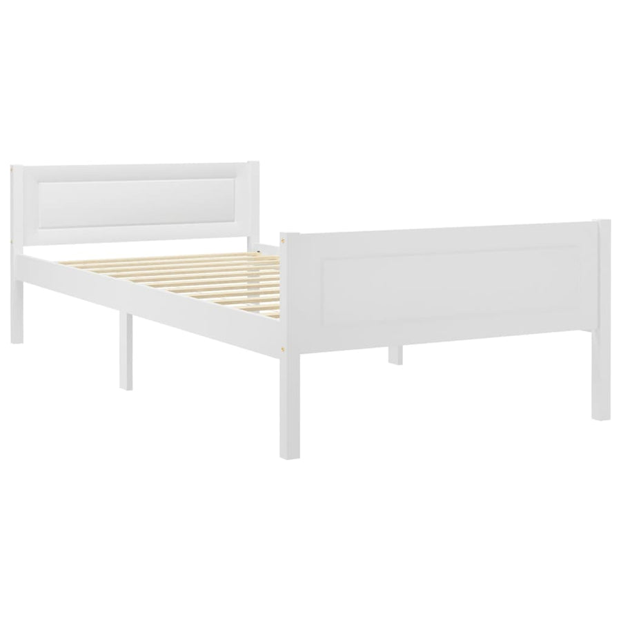 Bedframe Massief Grenenhout 100 x 200 cm Wit