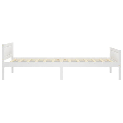 Bedframe Massief Grenenhout 100 x 200 cm Wit
