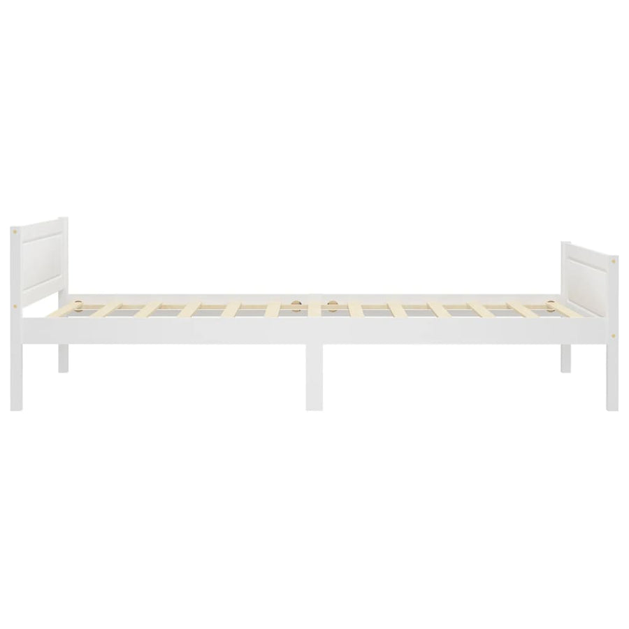 Bedframe Massief Grenenhout 100 x 200 cm Wit