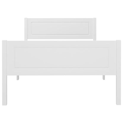 Bedframe Massief Grenenhout 100 x 200 cm Wit