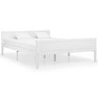 Bedframe massief grenenhout wit 120x200 cm