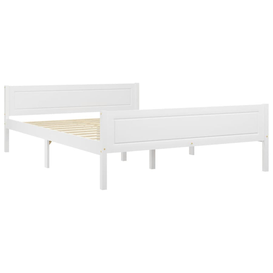 Bedframe Massief Grenenhout 120 x 200 cm Wit