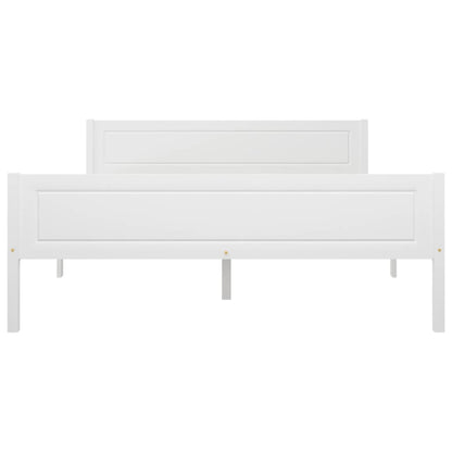 Bedframe Massief Grenenhout 120 x 200 cm Wit