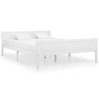 Bedframe massief grenenhout wit 140x200 cm