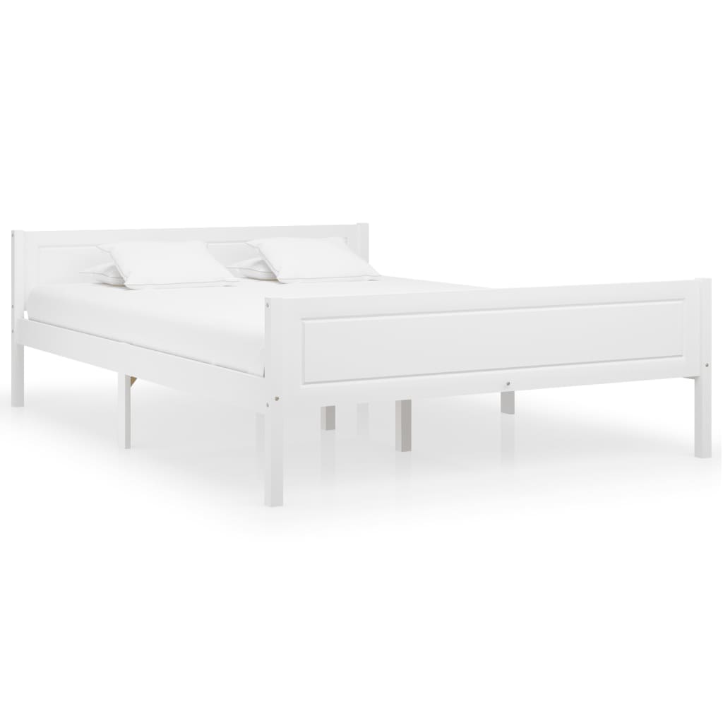 Bedframe Massief Grenenhout 140 x 200 cm Wit