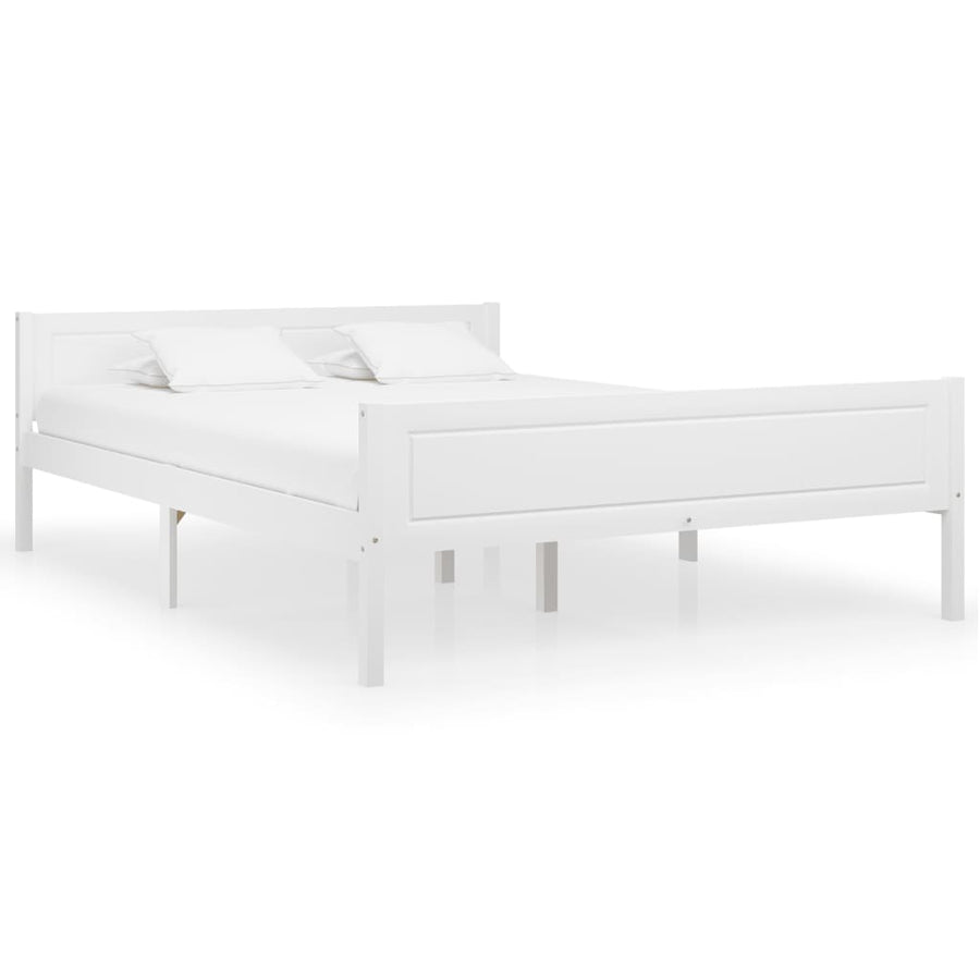 Bedframe Massief Grenenhout 140 x 200 cm Wit