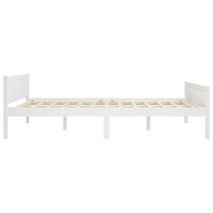 Bedframe Massief Grenenhout 140 x 200 cm Wit