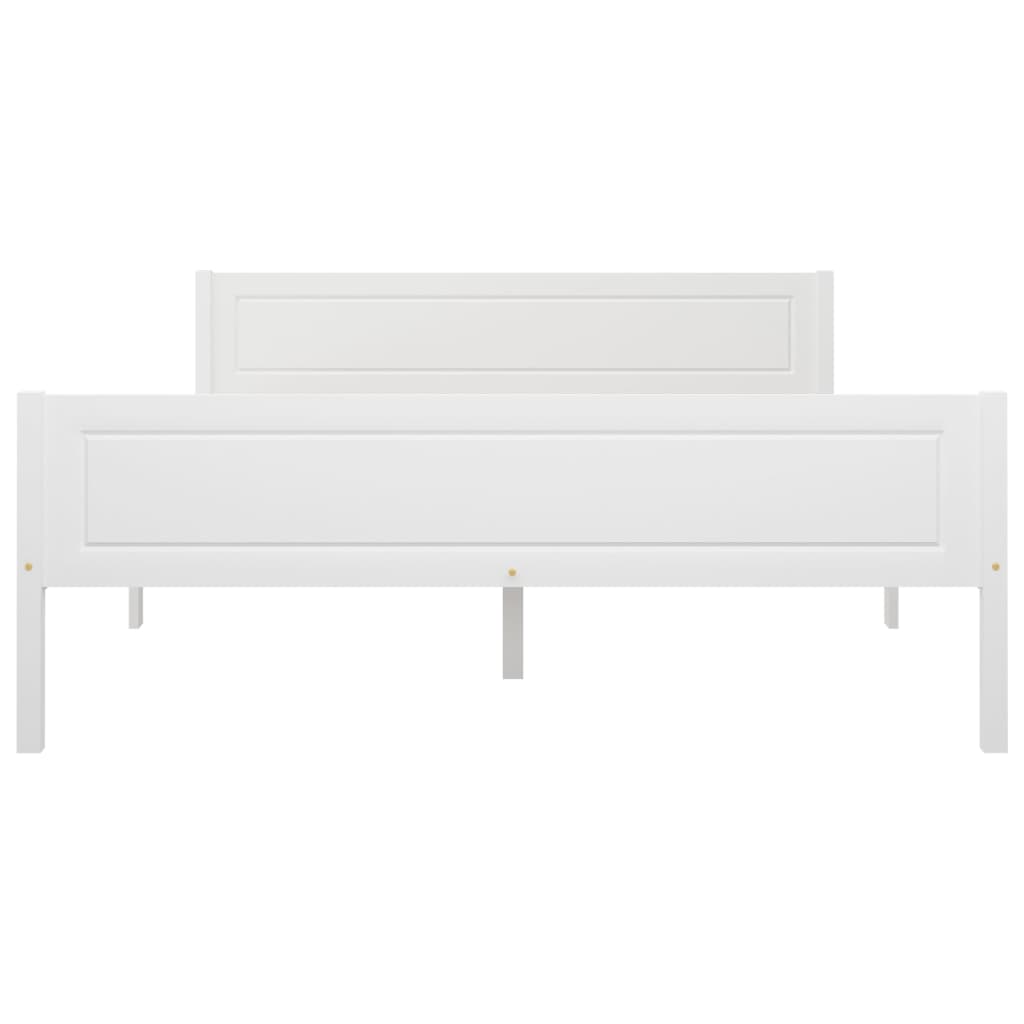 Bedframe Massief Grenenhout 140 x 200 cm Wit