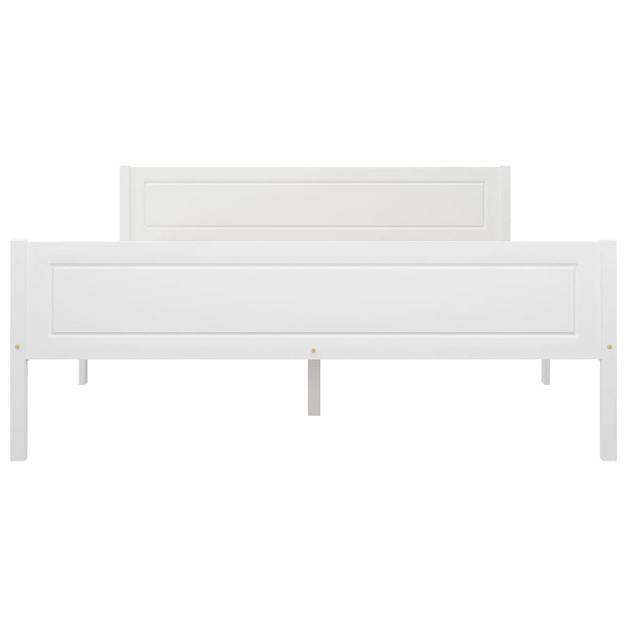 Bedframe Massief Grenenhout 140 x 200 cm Wit