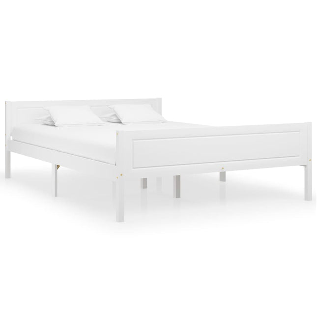 Bedframe Massief Grenenhout 160 x 200 cm Wit